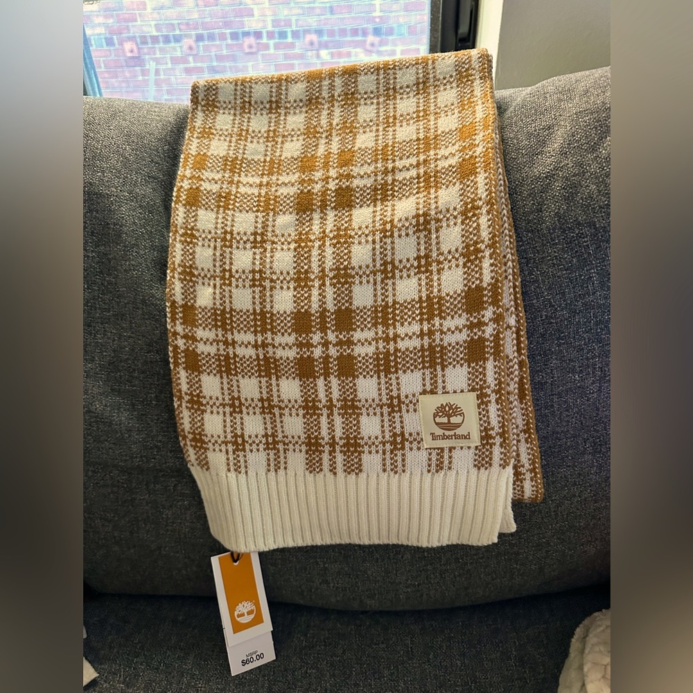 NWT Long Timberland Plaid Scarf